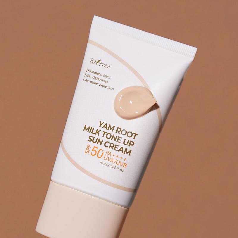 Crème solaire tonifiante au lait de racine d'igname SPF50+ PA++++