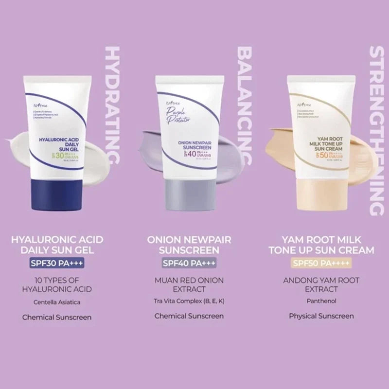Crème solaire tonifiante au lait de racine d'igname SPF50+ PA++++