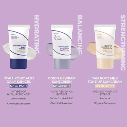 Crème solaire tonifiante au lait de racine d'igname SPF50+ PA++++