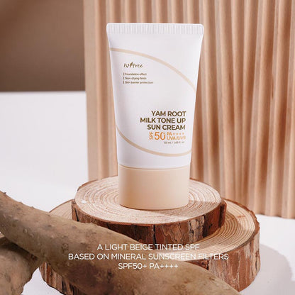 Crème solaire tonifiante au lait de racine d'igname SPF50+ PA++++
