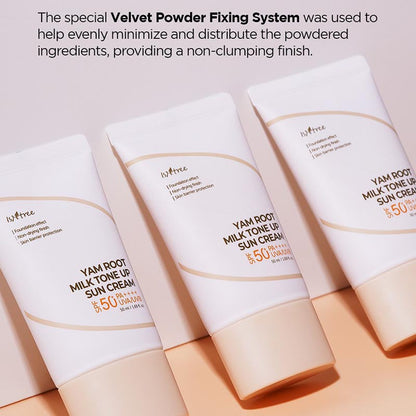 Crème solaire tonifiante au lait de racine d'igname SPF50+ PA++++
