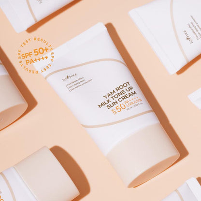 Crème solaire tonifiante au lait de racine d'igname SPF50+ PA++++